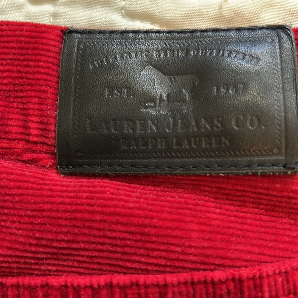 Lauren Ralph Lauren red corderoy - Picture 8 of 11